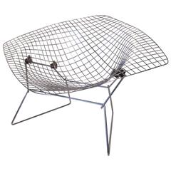 Harry Bertoia Chrome Large Diamond Chair for Knoll