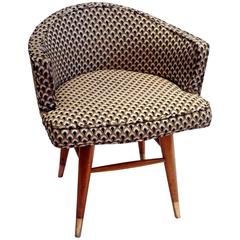 1950s American Modern Dunbar Swivel Chair Designed by Edward Wormley
