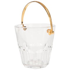Ultra-Luxe Crystal Ice Pail with 24-Karat Gilt Handle by Baccarat