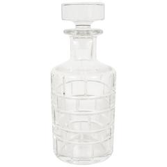 Retro Ultra Luxe Decanter with Cross-Hatch Detailing by Baccarat