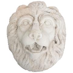 Carved Marble Lion Head, Italian 19th century