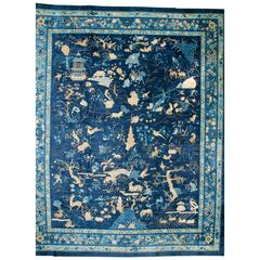 Antique Peking Chinese Oversized Oriental Rug