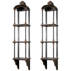 Pair of Chinoiserie Shelves