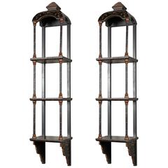 Pair of Chinoiserie Shelves 