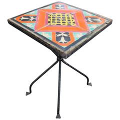 Antique Vibrant Tile Top Table