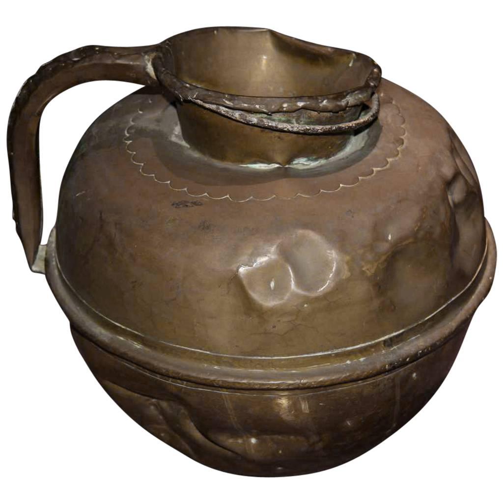 19th Century French Brass Milk Container