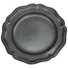 18th Century Pewter Plate with Marking