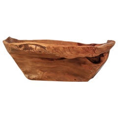Organically Shaped Wooden Bowl, Signed 'CC 72', USA