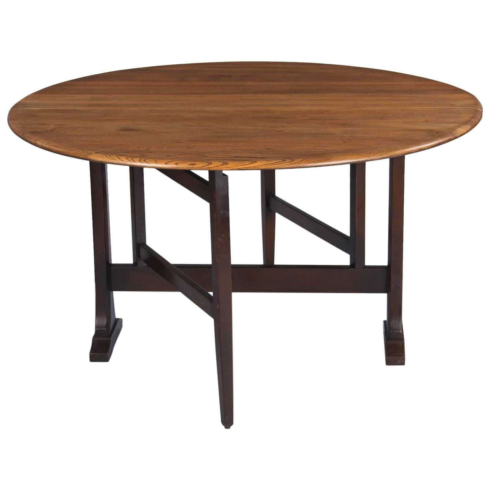 Midcentury Oak Gateleg Table by Ercol, England
