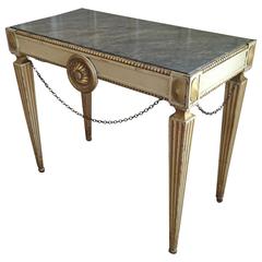 18th Century Louis XVI Italian Gilt Console