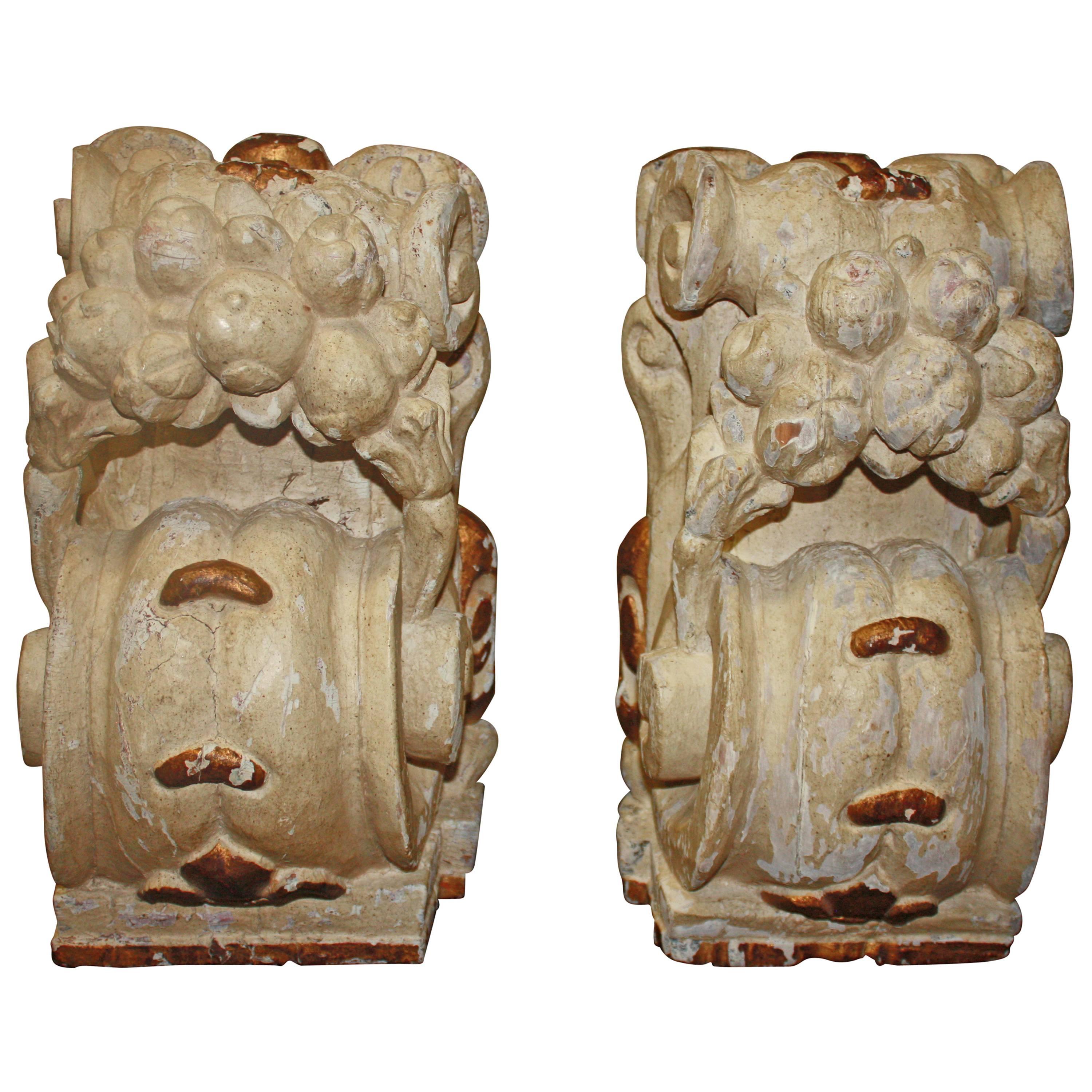 Pair of 18th Century Carved Wall Consoles
