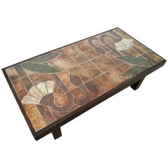 1960s Ceramic Coffee Table, Vallauris, France