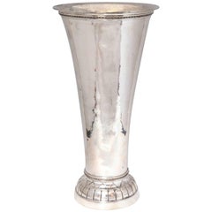 Large Art Deco Continental Silver (.800) Hanau Vase