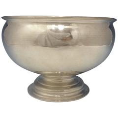 Vintage Buccellati Italian Sterling Silver Punch Bowl, Hand-Hammered