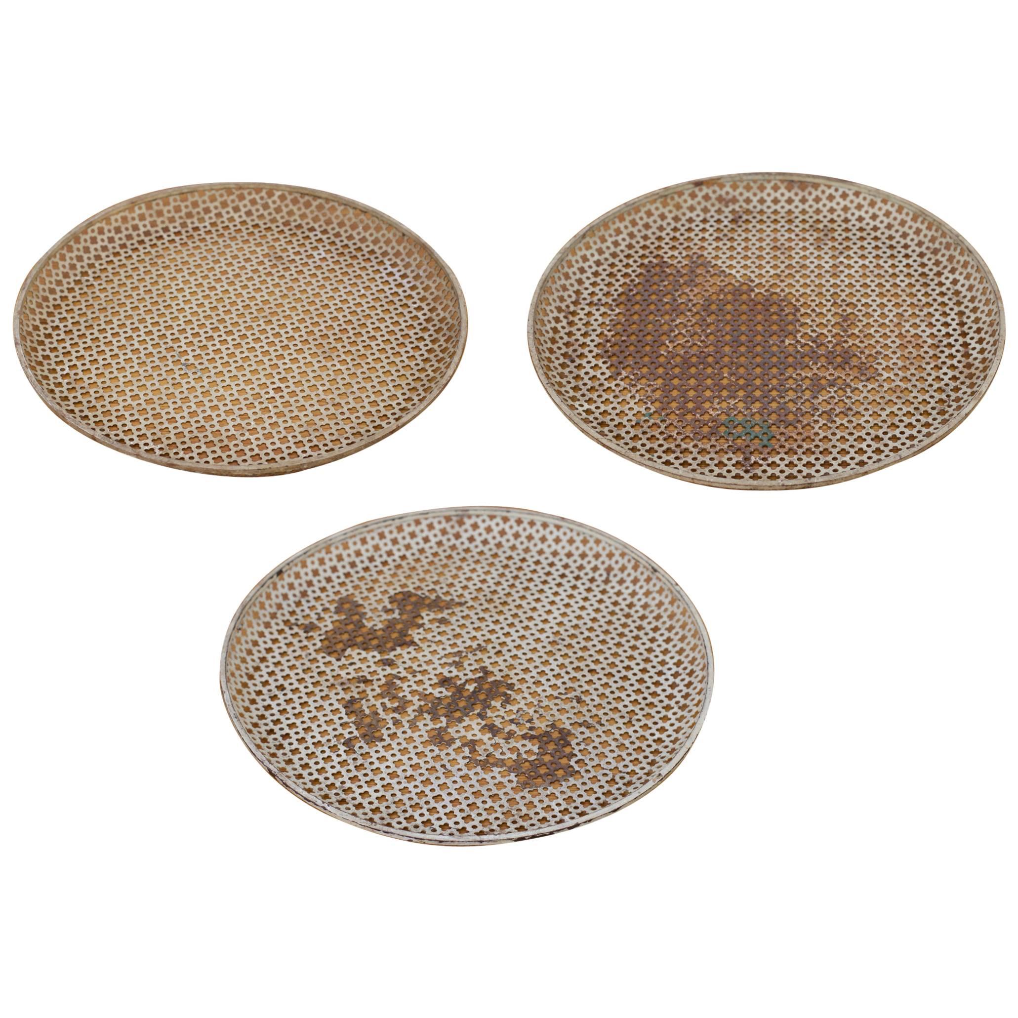 Set of Three Original Mathieu Matégot Dishes or Platters