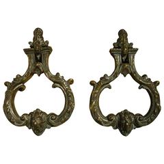Rare Pair of Bronze Door Knockers from Venice, circa 1700
