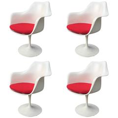 Eero Saarinen Set of Four Tulip Armchairs for Knoll International, 1956