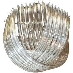 Large 1960s Venini Curve Chandelier by Carlo Nason 8