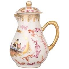 Chinese Export Porcelain Cream Jug and Cover after Meissen, 18th Century