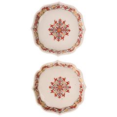 Pair of Chinese Porcelain Iberian Octofoil Sweet Meat Trays, 18th Century