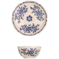 Chinese Export Porcelain Blue and White Enamel Cup and Saucer, 18th Century