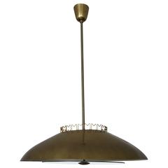 Brass Chandelier by Lisa Johansson-Pape for Orno, Finland, 1950's. 6
