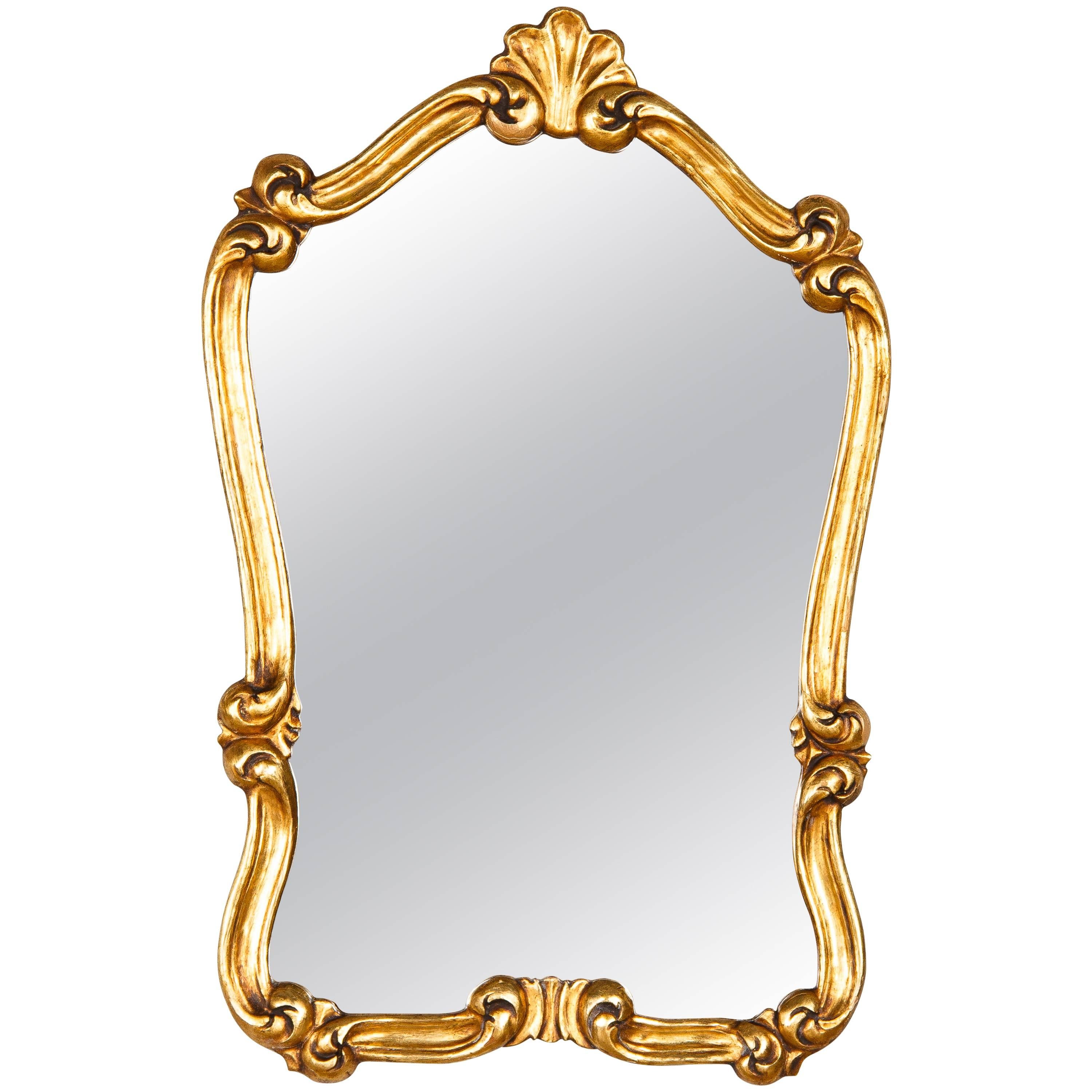 French Louis XV Style Gold Leaf Mirror, Early 1900s