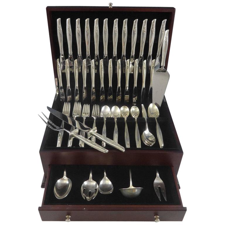 Sea Rose by Gorham Sterling Silver Flatware Set 12 Service 92 Pieces