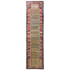 Antique Shirvan Caucasian/Kazak Runner, 3'6" x 13'8"