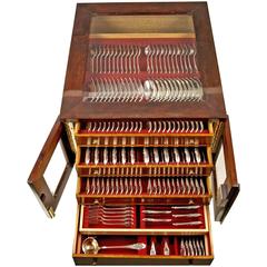 Silver Flatware Cutlery for 12 Persons Bertsch Germany, circa 1890 1