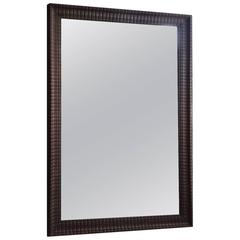 Unusual Finely Carved Walnut Ripple Frame Mirror in 17th Century Taste