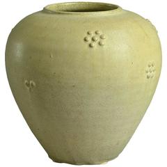 Very Large vase with cream glaze by Arne Bang
