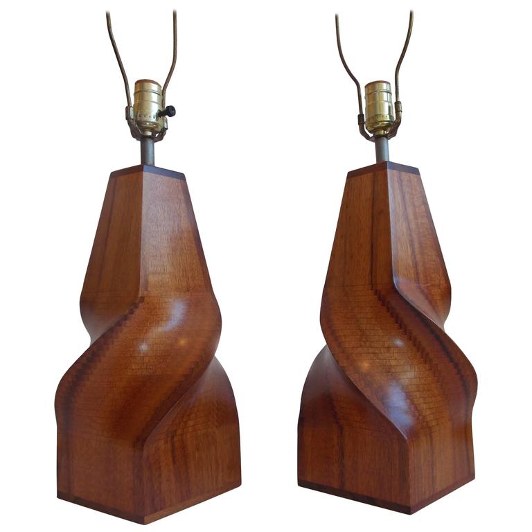 Koa Wood Studio Design Lamps For Sale at 1stdibs