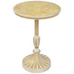 Unusual Gilded and Painted Italian Pedestal Table