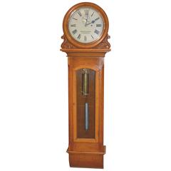Antique Light Oak Regulator Wall Clock