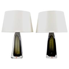 Pair of Table Lamps by Carl Fagerlund for Orrefors