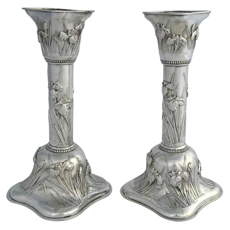 Silver japanese candlesticks
