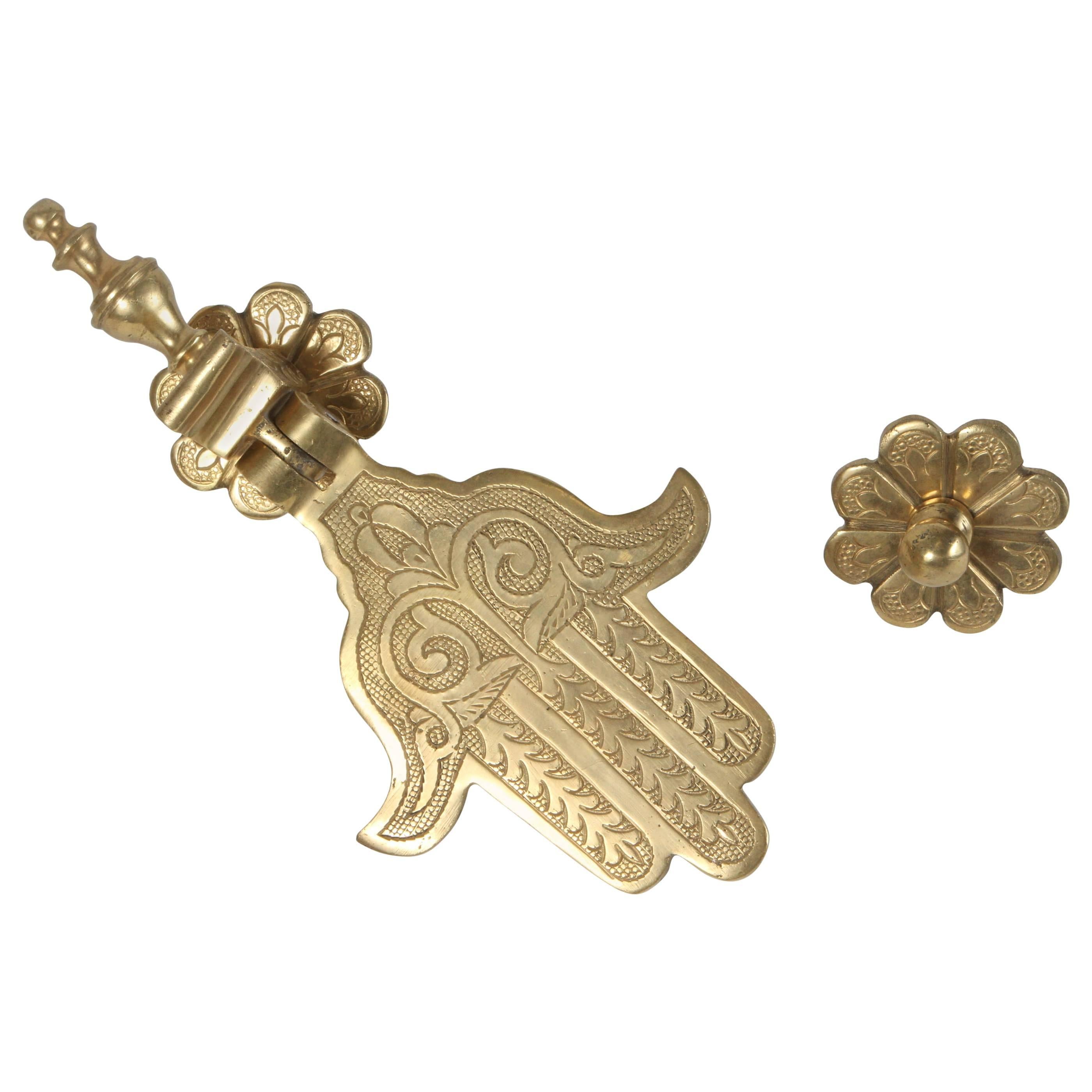 Moroccan Brass Khamsa Door Knocker