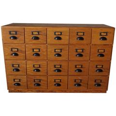 Vintage Industrial Pinewood Workshop Cabinet