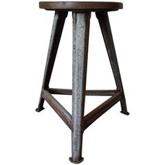 Vintage Industrial Stool by Rowac