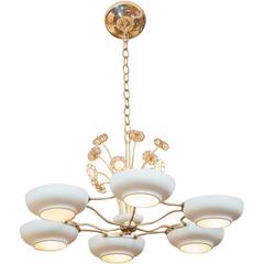 Vintage Paavo Tynell Style Six-Light Chandelier