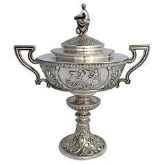 Neoclassical Victorian English Horse Racing Cup Crafted for Colonial India
