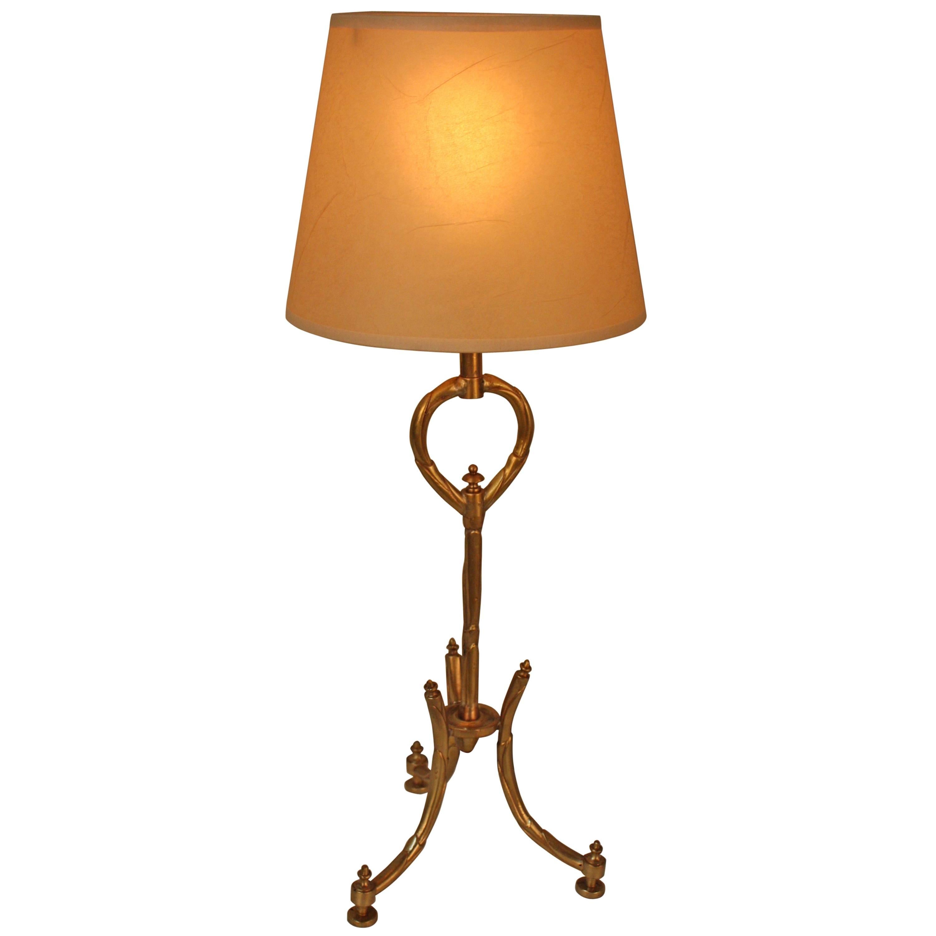 Faux Bamboo Design Spanish Table Lamp
