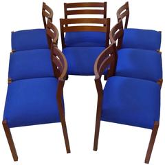 Eight 1974 Jørgen Henrik Møller Teak Dining Chairs