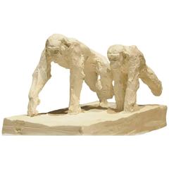 Double Chimpanzee Sculpture