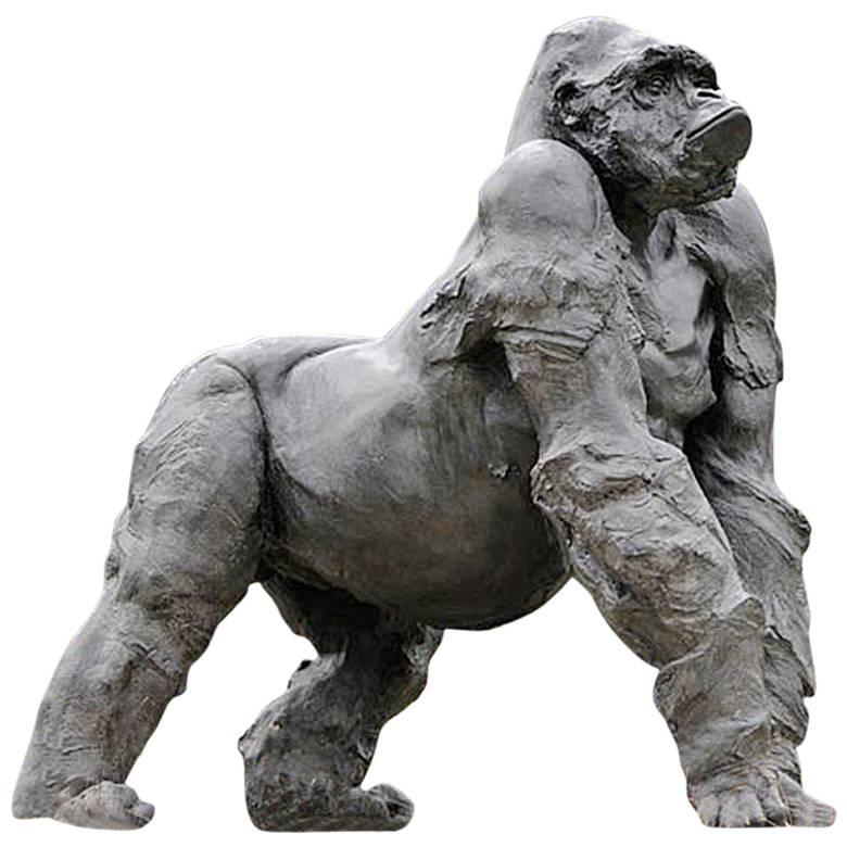 Large Terracotta Gorilla Sculpture For Sale at 1stdibs