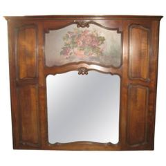 19th c. Provencial Fruitwood Trumeau by Andre Jules, Versailles