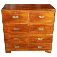 English Camphor Wood Military Campaign Chest, Circa 1815 1