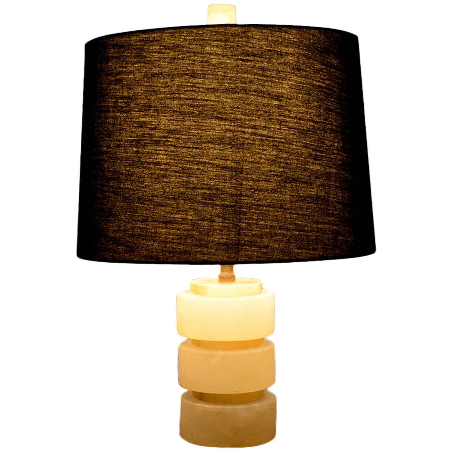 Hollywood Regency Alabaster Table Lamp