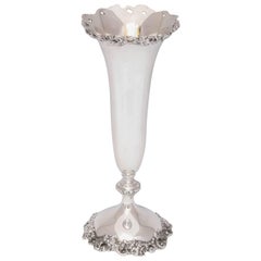 Antique Art Nouveau Sterling Silver Vase